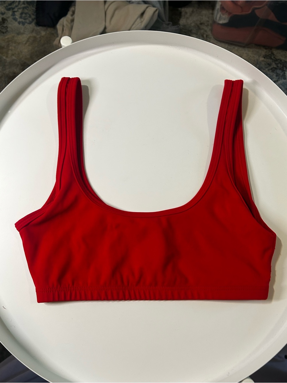 Aritiza x TNA Red Scoop Neck Bralette